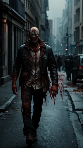 A zombie is walking