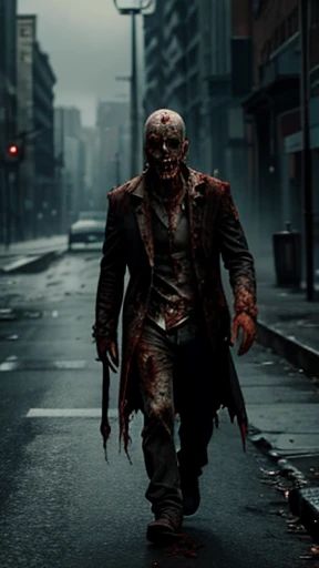 A zombie is walking