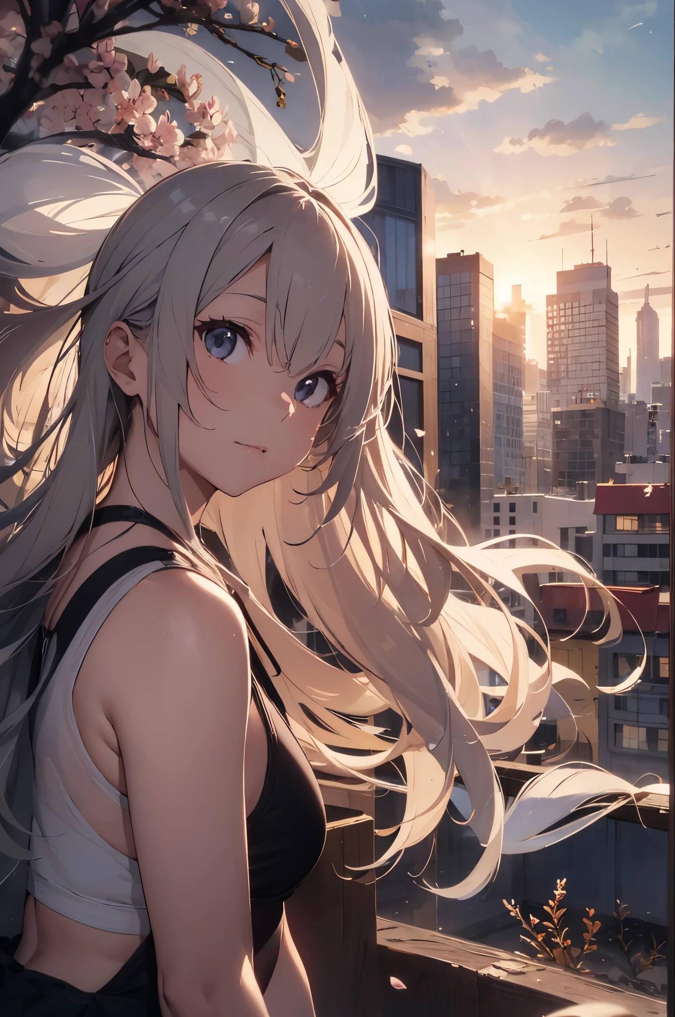 On the rooftop during golden hour、Background night city skyline, Beautiful Japanese woman photographed in sexy swimsuit, towards the camera. She wears a white swimsuit, Minimalist white swimsuit, Her long silver hair is gently swaying in the breeze. A golden light surrounds her, Creating a silhouette effect, Capture the moment when the background changes from day to night. After her, Cherry blossom scenery in full bloom、Capture moments of serene beauty, Demonstrating the peaceful coexistence of city life and nature.
• Mode: manual mode、exposed、Fine-tune your shutter speed。
• Aperture (F-Score): f2.8〜Set to F4 range.、Make your subject stand out、Beautifully blurring the cherry blossoms in the background。
• Shutter speed: 1. Capture the Movement/Please select 250 seconds or more。A quiet pose or、If you want to capture the moment when the petals fall、Adjusting the Shutter Speed。
For shooting in bright outdoor conditions、Set to 100 or 200、Keep it as low as possible。
seaweed、seaweed、seaweed、seaweed、seaweed、seaweed、