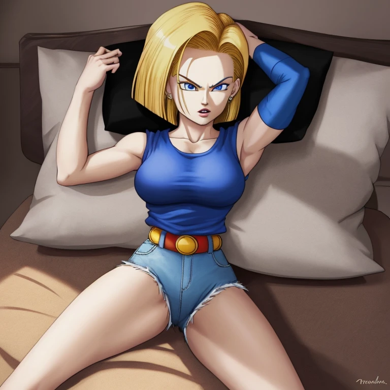 Android 18 having sex with master roshi ,standing sex ,milf ,strap lingerie,used condoms ever where