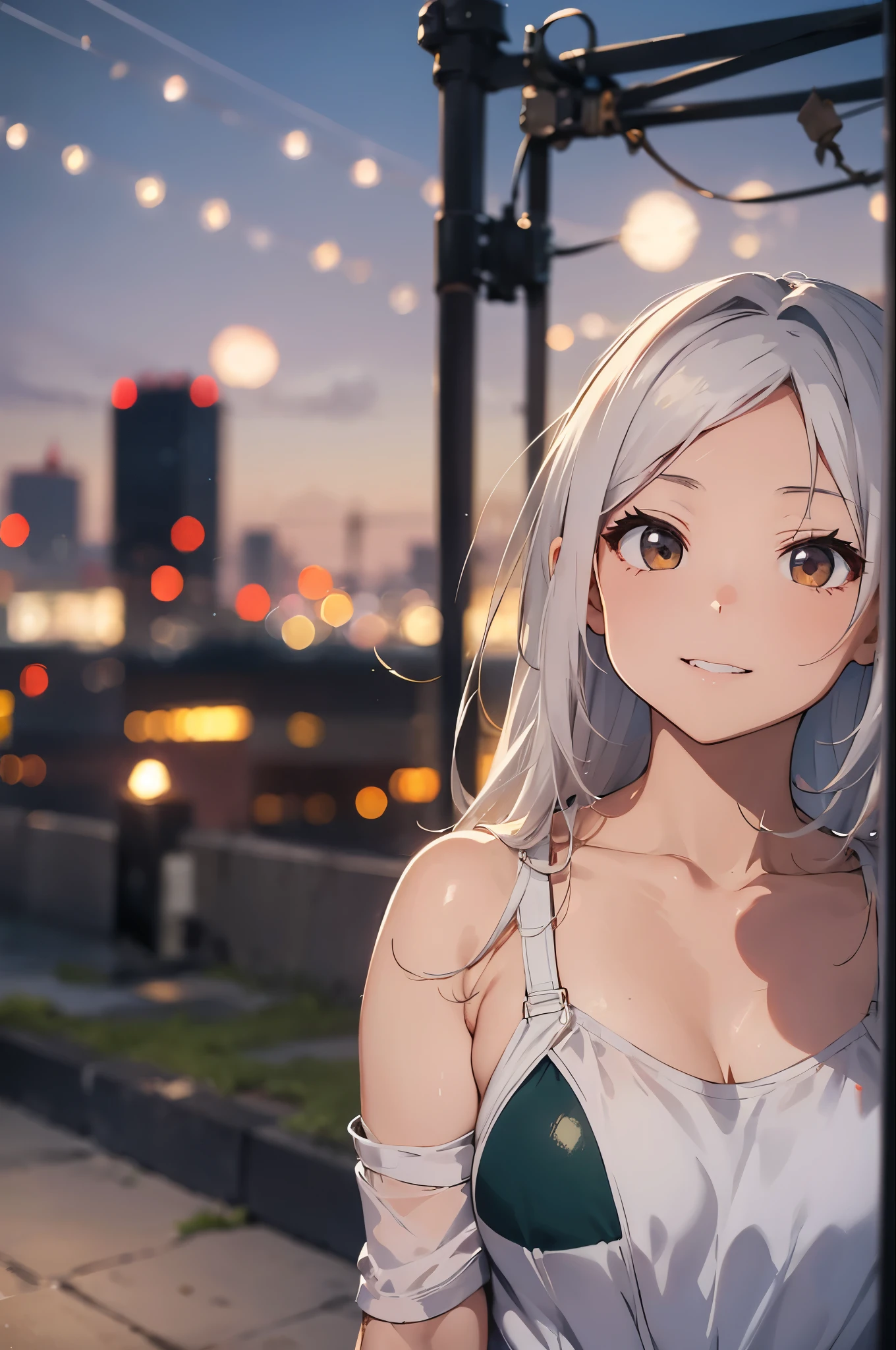 On the rooftop during golden hour、Background night city skyline, Beautiful Japanese woman photographed in sexy swimsuit, towards the camera. She wears a white swimsuit, Minimalist white swimsuit, Her long silver hair is gently swaying in the breeze. A golden light surrounds her, Creating a silhouette effect, Capture the moment when the background changes from day to night. After her, Cherry blossom scenery in full bloom、Capture moments of serene beauty, Demonstrating the peaceful coexistence of city life and nature.
• Mode: manual mode、exposed、Fine-tune your shutter speed。
• Aperture (F-Score): f2.8〜Set to F4 range.、Make your subject stand out、Beautifully blurring the cherry blossoms in the background。
• Shutter speed: 1. Capture the Movement/Please select 250 seconds or more。A quiet pose or、If you want to capture the moment when the petals fall、Adjusting the Shutter Speed。
For shooting in bright outdoor conditions、Set to 100 or 200、Keep it as low as possible。
seaweed、seaweed、seaweed、seaweed、seaweed、seaweed、