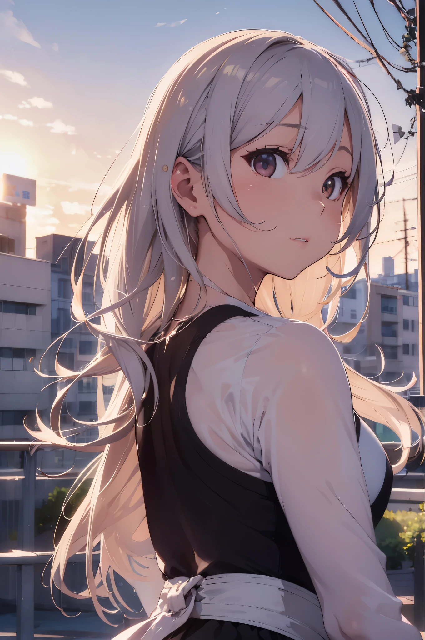 On the rooftop during golden hour、Background night city skyline, Beautiful Japanese woman photographed in sexy swimsuit, towards the camera. She wears a white swimsuit, Minimalist white swimsuit, Her long silver hair is gently swaying in the breeze. A golden light surrounds her, Creating a silhouette effect, Capture the moment when the background changes from day to night. After her, Cherry blossom scenery in full bloom、Capture moments of serene beauty, Demonstrating the peaceful coexistence of city life and nature.
• Mode: manual mode、exposed、Fine-tune your shutter speed。
• Aperture (F-Score): f2.8〜Set to F4 range.、Make your subject stand out、Beautifully blurring the cherry blossoms in the background。
• Shutter speed: 1. Capture the Movement/Please select 250 seconds or more。A quiet pose or、If you want to capture the moment when the petals fall、Adjusting the Shutter Speed。
For shooting in bright outdoor conditions、Set to 100 or 200、Keep it as low as possible。
seaweed、seaweed、seaweed、seaweed、seaweed、seaweed、