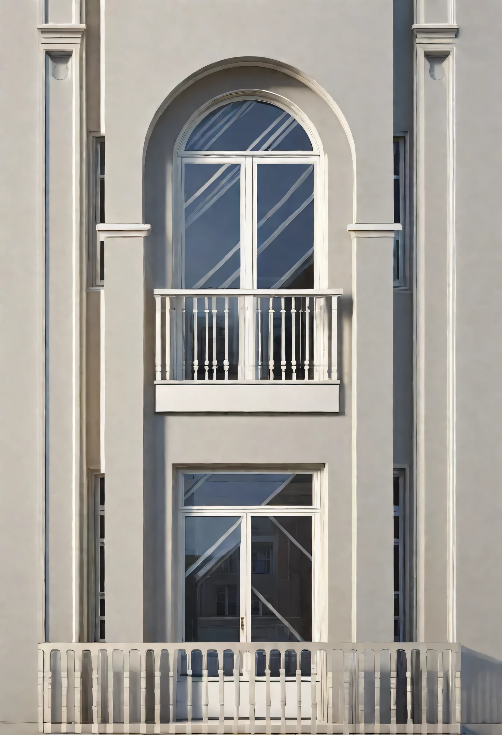 a drawing of a building with a balcony and balconies, balcony door, tall windows, elevation view, front elevation, tall door, window ( city ), neo - classical style, symmetrical details, symmetrical detail, centered wide framed window, large window, architectural detailed, 2 d image, street elevation, full-length view, full - length view, tall entry