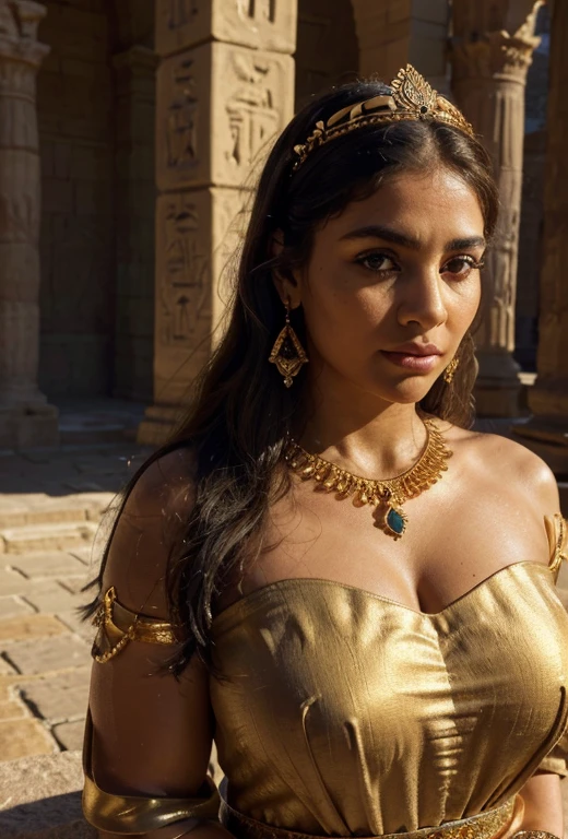 a detailed hyper realistic portrait of the Incan gods mama ocllo and manco capac, extremely detailed facial features, beautiful intricate clothing, gold jewelry, detailed ornate headdresses, highly realistic skin textures, natural lighting, photorealistic, 8k, ultra-detailed, (best quality,4k,8k,highres,masterpiece:1.2),ultra-detailed,(realistic,photorealistic,photo-realistic:1.37),dramatic lighting,moody atmosphere,epic scale,cinematic composition,ornate background,cultural symbolism
