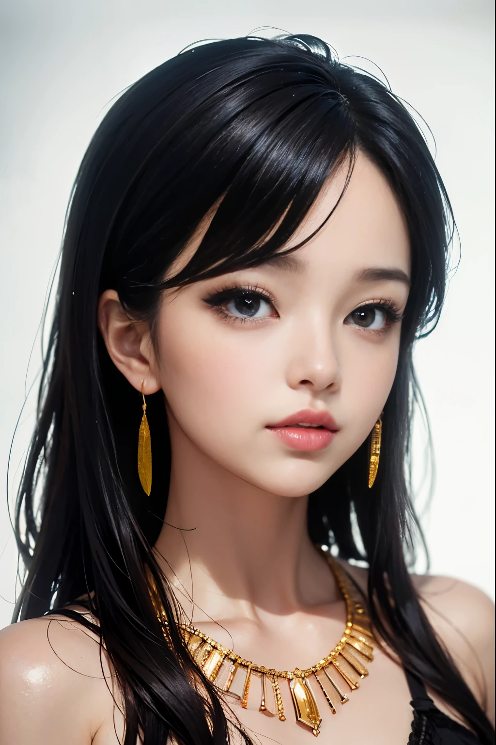 (masterpiece:1.3), (8 thousand, realistic, RAW photos, best quality: 1.4), (1 woman),(very sexy), (Beautiful makeover), (유난히 아름다운 realistic 얼굴), (Build a beautiful body) , (beautiful face), (beautiful face),  (long eyelashes),  (double eyelid), (realistic face), (black hair. parted, long hair:1.3), (아름다운 parted스타일), (realistic eyes), (really beautiful and delicate eyes), (realistic skin), (beautiful skin), (absurd), (attractive), (ultra high resolution), (extremely realistic), (very detailed), (golden ratio),   (necklace),  (earring), (So beautiful and sexy)