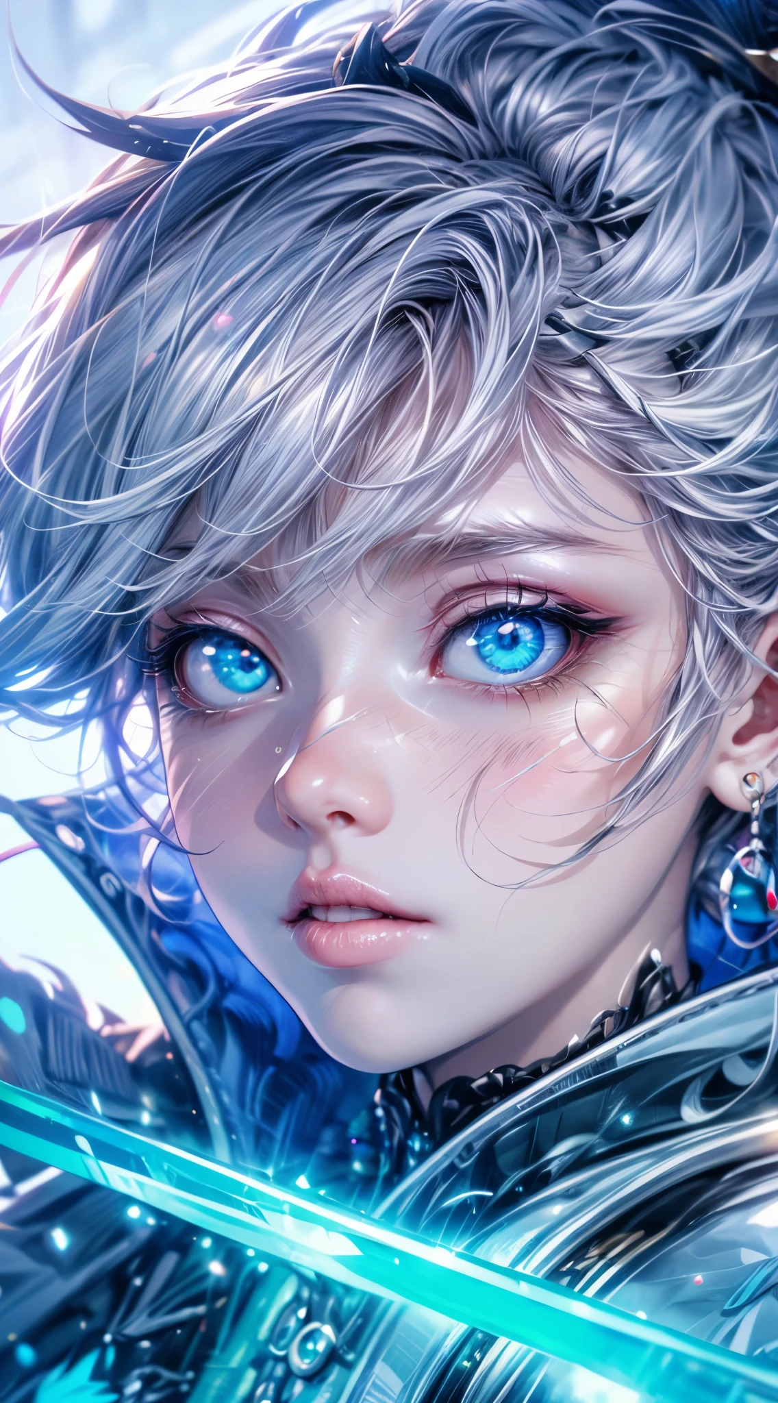 Masterpiece, Best Quality, hiquality, high definition, high quality textures, High quality shadow, high detail, Beautiful detailed, finely detail, extremely detailed CGI, detailed texture, a realistic representation of the face, Realistic, Colorful , tender, cinematiclight, Side light, lens flare, Ray Tracing,tailed beautiful tender muzzle, Detailed beautiful delicate eyes,