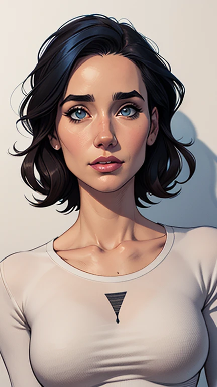 estilo de desenho animado:1.2), Jennifer Connelly Imagem de desenho animado de uma mulher , roupas sensuais , garota super fofa, authoritarian would be facial expressioncartoon style illustration, estilo de arte dos desenhos animados, estilo de arte dos desenhos animados, digital illustration style, design de personagens altamente detalhado, arte digital detalhada fofa, City fan art, design de personagem retrato, beautiful digital illustration, retrato de alta qualidade, arte em quadrinhos, retrato do design do personagem, white background Buso without clothes and medium , beautiful and symmetrical body curves