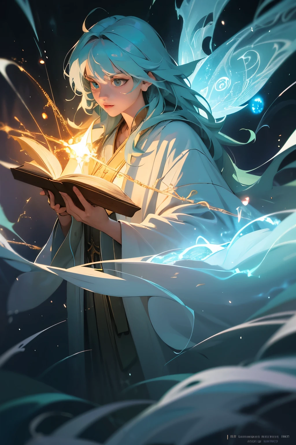 A wizard with a robe of green lightning,(best quality,4k,8k,highres,masterpiece:1.2),ultra-detailed, (realistic,photorealistic,photo-realistic:1.37), HDR,UHD,studio lighting,extreme detail description,professional,vivid colors,bokeh, portraiture, mystical setting, glowing orbs, ancient grimoire, swirling vortex, flickering candlelight, magical staff, intricate symbols, sparkling runes, intense gaze, mystical aura, wisps of smoke, ethereal mist, thunderous clouds, otherworldly powers, spellcasting, enchanted forest, mythical creatures, spellbinding spectacle.