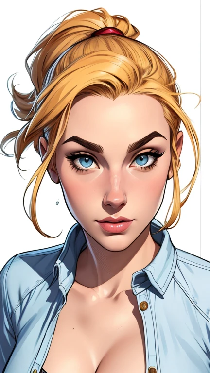 estilo de desenho animado:1.2), draw ART Artline fundo branco mulher Imagem de desenho animado de uma mulher , roupas sensuais , garota super valente destemida , cartoon style illustration, estilo de arte dos desenhos animados, estilo de arte dos desenhos animados, digital illustration style, design de personagens altamente detalhado, arte digital detalhada fofa, City fan art, design de personagem retrato, beautiful digital illustration, retrato de alta qualidade, arte em quadrinhos, retrato do design do personagem, white background Busty without clothes and medium breasts female character cartoon style dressed in Fallout 4 uniform