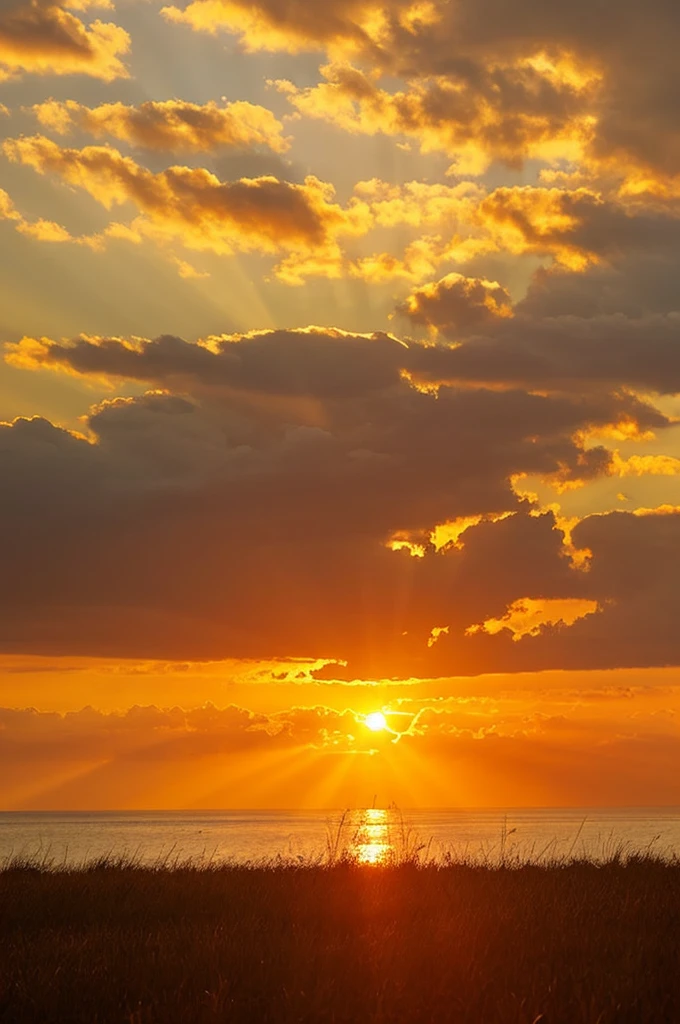 highest quality、Morning sun scenery、A Hopeful Dawn、Orange、美New、clear々New