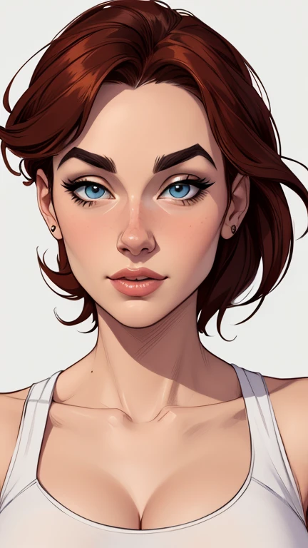 estilo de desenho animado:1.2), mulher brasileira draw ART Artline fundo branco mulher Imagem de desenho animado de uma mulher , roupas sensuais , garota super valente destemida , cartoon style illustration, estilo de arte dos desenhos animados, estilo de arte dos desenhos animados, digital illustration style, design de personagens altamente detalhado, arte digital detalhada fofa, City fan art, design de personagem retrato, beautiful digital illustration, retrato de alta qualidade, arte em quadrinhos, retrato do design do personagem, white background Busty without clothes and medium breasts female character cartoon style dressed in Fallout 4 uniform