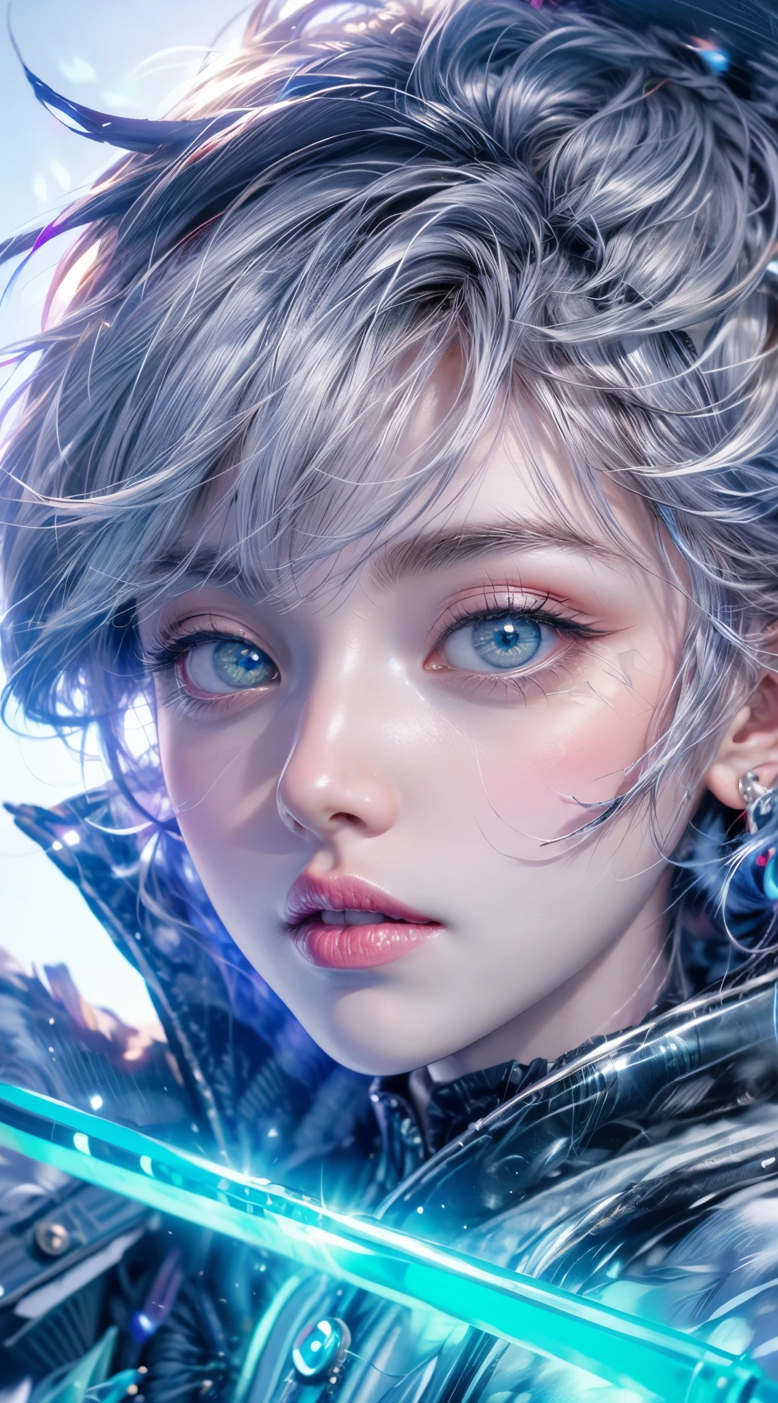 Masterpiece, Best Quality, hiquality, high definition, high quality textures, High quality shadow, high detail, Beautiful detailed, finely detail, extremely detailed CGI, detailed texture, a realistic representation of the face, Realistic, Colorful , tender, cinematiclight, Side light, lens flare, Ray Tracing,tailed beautiful tender muzzle, Detailed beautiful delicate eyes,