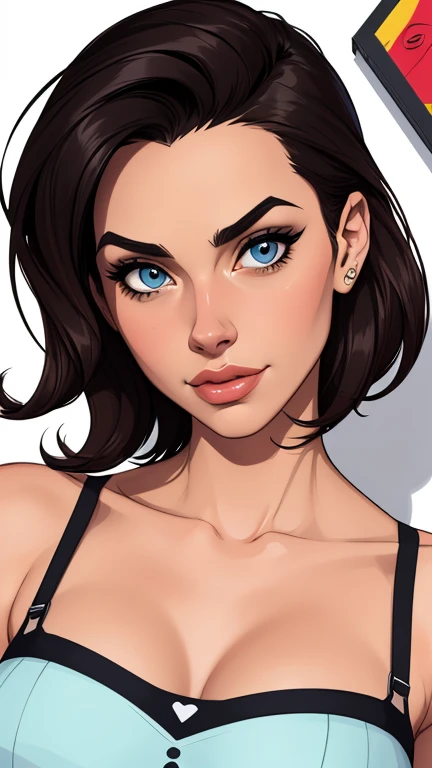 estilo de desenho animado:1.2), mulher brasileira draw ART Artline fundo branco mulher Imagem de desenho animado de uma mulher , roupas sensuais , garota super valente destemida , cartoon style illustration, estilo de arte dos desenhos animados, estilo de arte dos desenhos animados, digital illustration style, design de personagens altamente detalhado, arte digital detalhada fofa, City fan art, design de personagem retrato, beautiful digital illustration, retrato de alta qualidade, arte em quadrinhos, retrato do design do personagem, white background Busty without clothes and medium breasts female character cartoon style dressed in Fallout 4 uniform