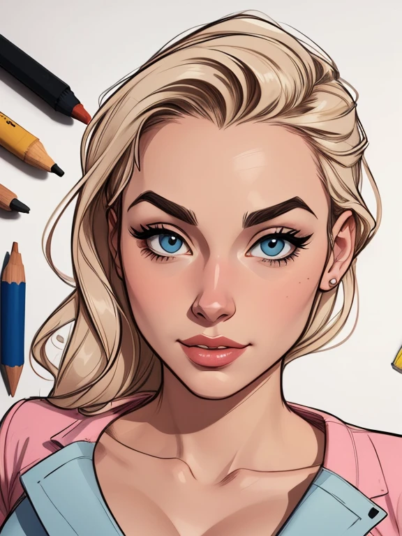 estilo de desenho animado:1.2), mulher brasileira draw ART Artline fundo branco mulher Imagem de desenho animado de uma mulher , roupas sensuais , garota super valente destemida , cartoon style illustration, estilo de arte dos desenhos animados, estilo de arte dos desenhos animados, digital illustration style, design de personagens altamente detalhado, arte digital detalhada fofa, City fan art, design de personagem retrato, beautiful digital illustration, retrato de alta qualidade, arte em quadrinhos, retrato do design do personagem, white background Busty without clothes and medium breasts female character cartoon style dressed in Fallout 4 uniform