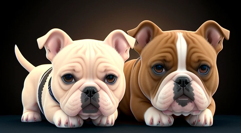 Cute Bulldog  pitbull face fawn color 