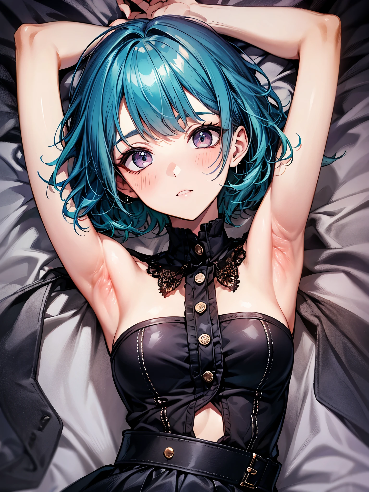 Hatsune miku, sex, sexing, short hair, 1boy, penis, penis connecting pussy, nood, stripped, Open clothes, nipples are visible, love juice, pussy juice ,moody atmosphere, spreading legs, legs up, b cup , little chests, cum on face, cum in pussy, shining eye, sperm on face, on the bed