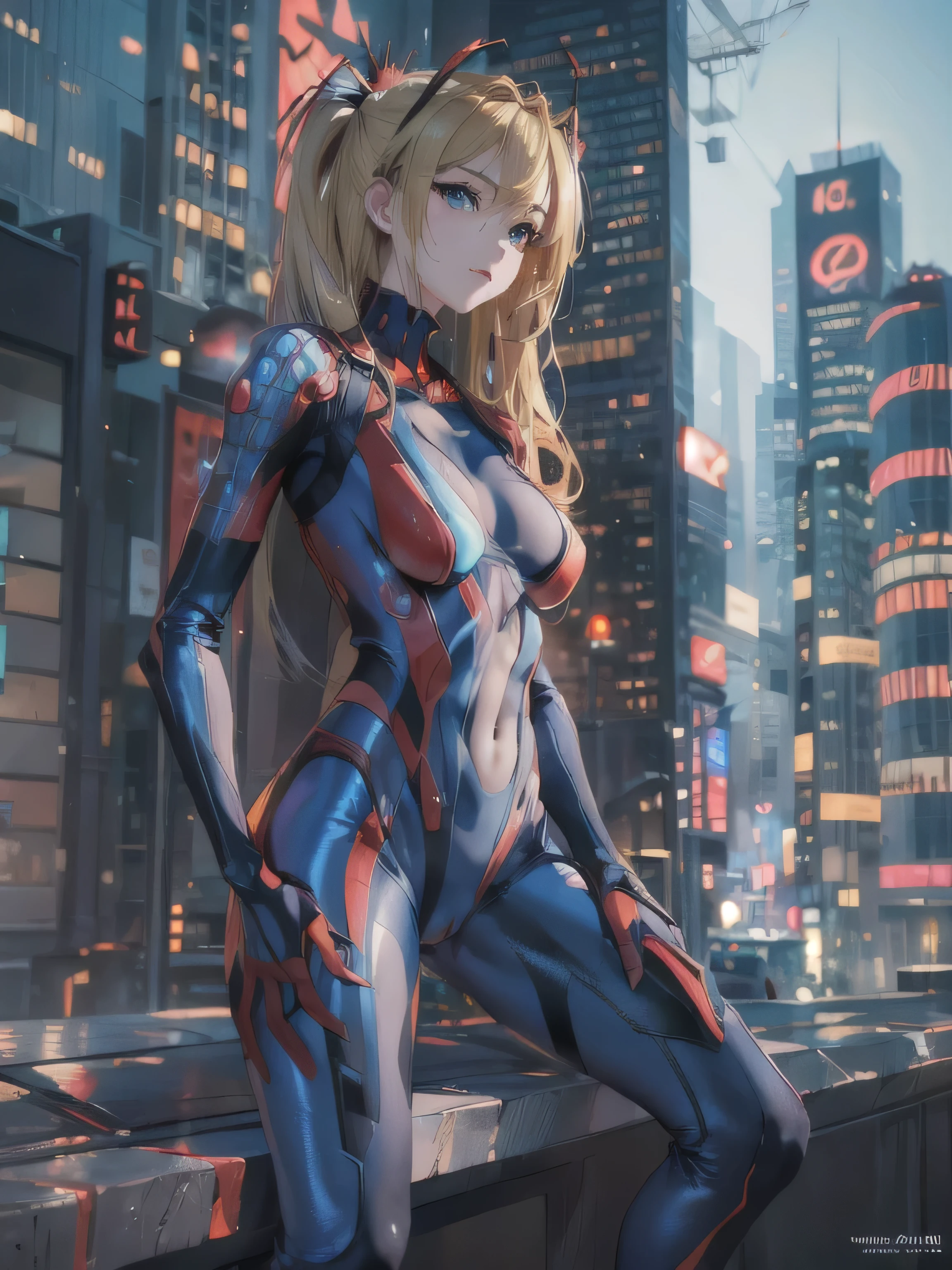 (photorealistic:1.8, highest quality:1.8,8K masterpiece:1.8,High resolution,muste piece:1.8,RAW Photos,cinematic lighting)、skyscraper、highway、night、
cyber punk、spider girl、(Soryu Asuka Langley)、(High leg spider tight suit:1.7)、((Moderate chest:1.3)、Arachne tattoo on chest、Arachne:1.2) (look back、squat、raise your hand:1.2)spiderweb、The white body contains Arachne threads.、(elation:1.4)、(Beautiful, shining blue, white, red, black, blonde hair:1.5)、
plump nipples、Nipples are visible through the costume、(cameltoe),No split screen,slender abs:1.2、(back pose:1.3)