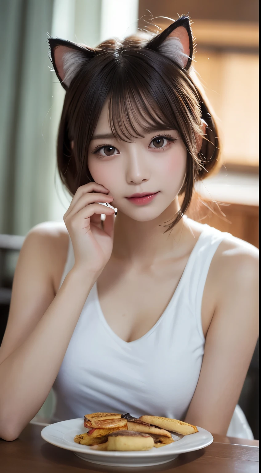 table top, highest quality, figure, Super detailed, finely, High resolution, 8k wallpaper, 完璧なダイナミックな構figure, Cat ear、Cat ear、Cat ear