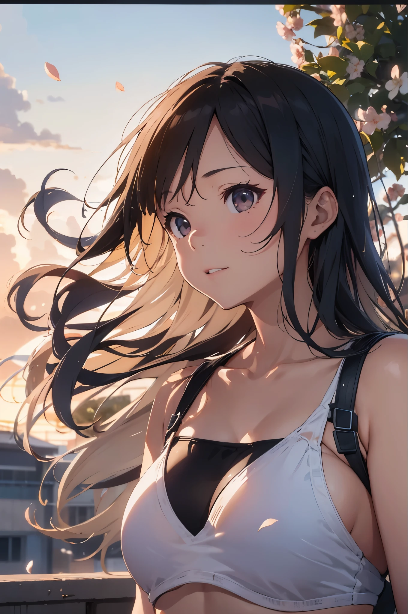 On the rooftop during golden hour、Background night city skyline, Beautiful Japanese woman photographed in sexy swimsuit, towards the camera. She wears a white swimsuit, Minimalist white swimsuit, Her long green hair is blowing gently in the breeze. A golden light surrounds her, Creating a silhouette effect, Capture the moment when the background changes from day to night. After her, Cherry blossom scenery in full bloom、Capture moments of serene beauty, Demonstrating the peaceful coexistence of city life and nature.
• Mode: manual mode、exposed、Fine-tune your shutter speed。
• Aperture (F-Score): f2.8〜Set to F4 range.、Make your subject stand out、Beautifully blurring the cherry blossoms in the background。
• Shutter speed: 1. Capture the Movement/Please select 250 seconds or more。A quiet pose or、If you want to capture the moment when the petals fall、Adjusting the Shutter Speed。
For shooting in bright outdoor conditions、Set to 100 or 200、Keep it as low as possible。
seaweed、seaweed、seaweed、seaweed、seaweed、seaweed、