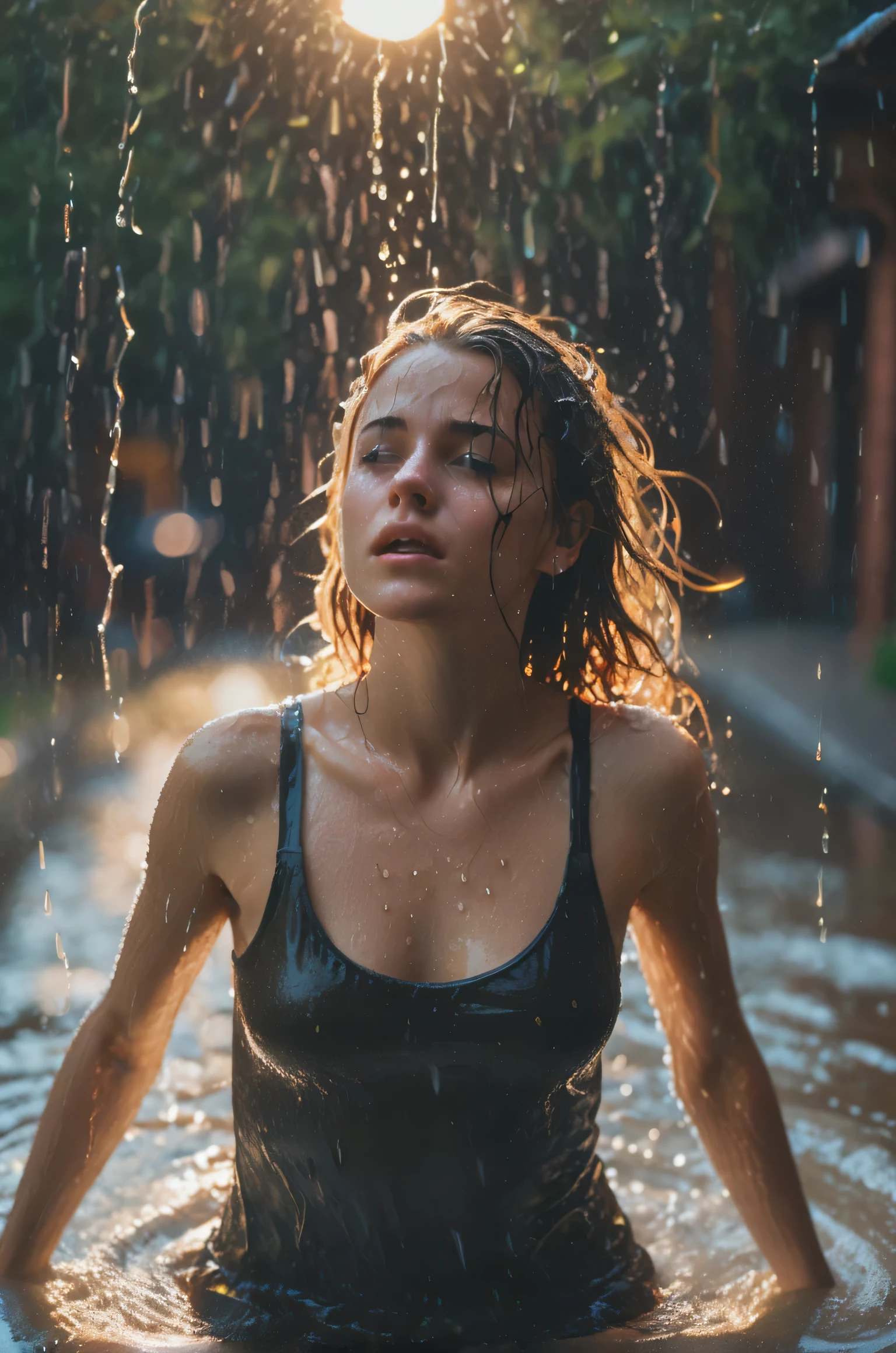 (((masterpiece))),(((best quality))),highly detailed, cinematic film still 1girl wet tshirt water drops,splash detailed,surreal dramatic lighting shadow (lofi, analog),kodak film by Brandon Woelfel Ryan McGinley,vignette,high budget,bokeh,cinemascope,moody,epic,gorgeous,film grain,grainy,