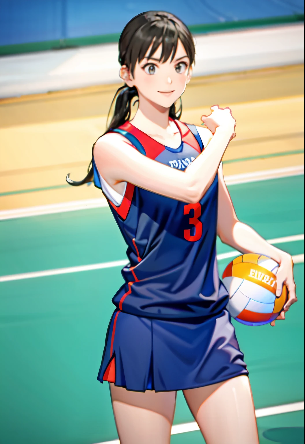 Wear a volleyball uniform