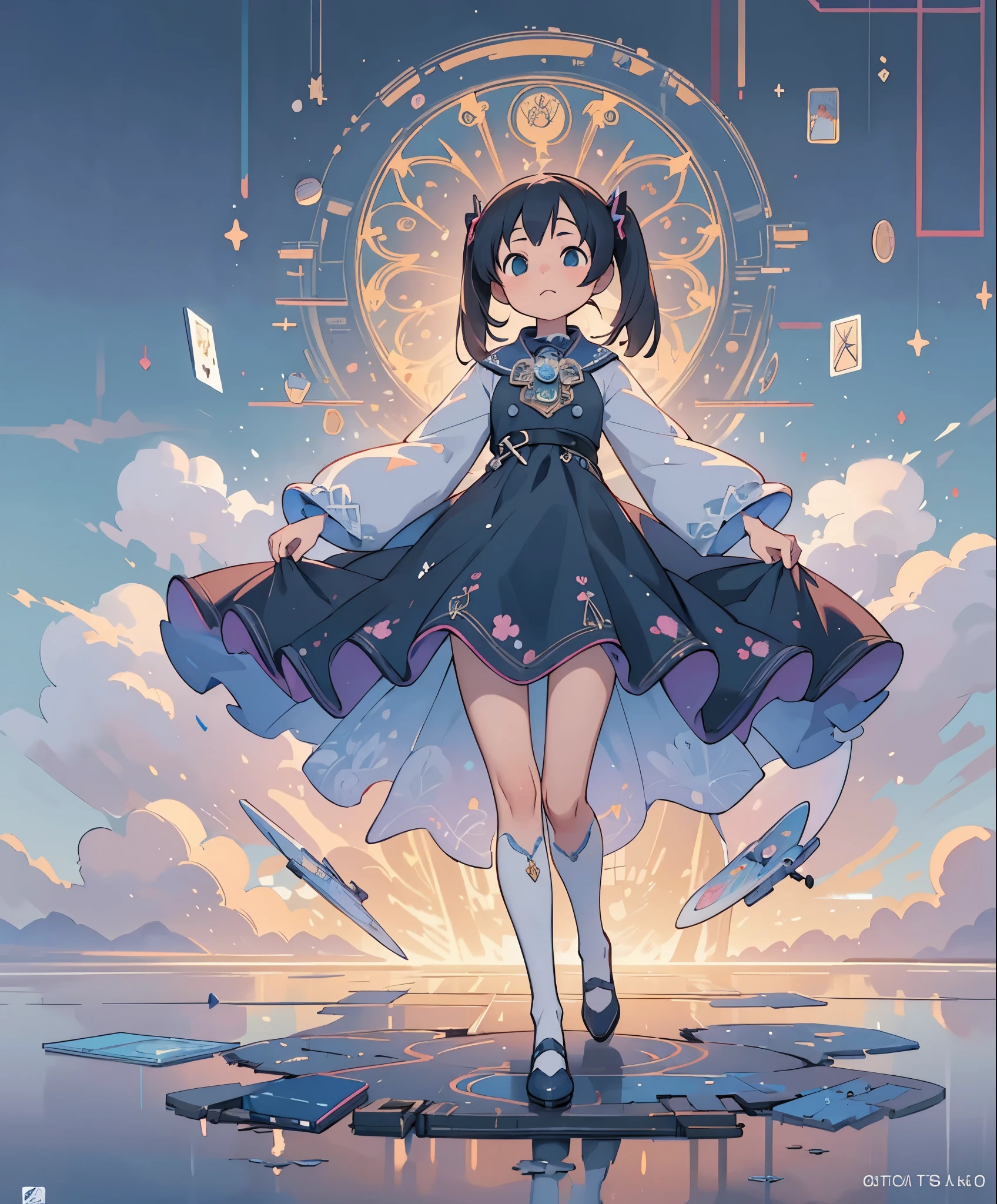 (masterpiece、最high quality、最high quality、official art、beautiful beautiful:1.2)、(1 girl:1.3)Hatsune Miku、twin tails,big breasts,((full body esbian))1 girl,stand position,full body esbian,I can see the whole body, alone,Telepathic Woman, Machine body, cyber punk, The body is mechanical or prosthetic, advanced technology, long silver hair, The aircraft is painted silver,cyber punk design, the eyes are bright blue, 繊細なcyber punkメイク, Advanced technology cane, Deep covering, (Impressionism: 1.4), (tarot: 1.3), Alphonse Mucha, full length, no background, eye reflection, high details, gothic art, Baroque Motion Blur, ray tracing, reflected light, multi view, perspective, ultra wide angle, table top, anatomically correct, Super detailed, high details, high quality, Wearing goggles,she keeps her mouth open,hair standing on end