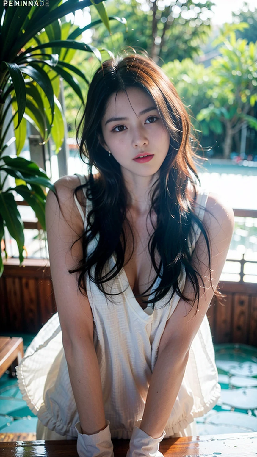 8k, masterpiece, RAW photo, best quality, photorealistic, extremely detailed CG unity 8k wallpaper, Depth of field, Cinematic Light, Lens Flare, Ray tracing, (extremely beautiful face, beautiful lips, beautiful eyes), intricate detail face, ((ultra detailed skin)) 1girl (highest resolution, distinct_image) best quality, 1girl, Tokyo street,night, cityscape,city lights, upper body, cleavage 8k, RAW photo, best quality, masterpiece,realistic, photo-realistic, (8k, RAW photo, best quality, masterpiece:1.2), High detail RAW color photo, professional photograph, (realistic, photo realistic:1.37), cinematic light, 1girl, Symmetrical, High Detail RAW Color Photo Professional Photo, [:( High Detail Face: 1.2): 0.1], (lora:PJ DH), Double braids, pores, real skin, breast focus, straight up, an 20 year old woman under a waterfall, body in contact with water and ripples around, clear clean water, shining eyes, looking at the audience, wet clothes, transparent clothes, wet body, wet hair, Tyndall effect, lens flare, shadow,, bloom, natural lighting, hard focus, film grain, photographed with a Sony a9 II Mirrorless Camera, by Laurence Demaison, gaze looking beyond,red blush,Strong sunshine,delicate and messy hair,realistic skin textures, Pronounced pores and skin wrinkles,tropical rainforest,((strong light shines on the face)), The upper part of the body, naked portrait, nude photography, detailed armpit, pussy pubic hair, shiny nipple