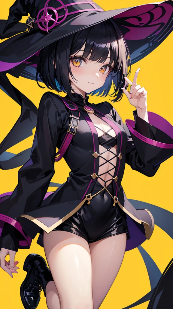 score_9, score_8_up, score_7_up, very aesthetic, source_anime, detailed, high quality, beautiful, masterpiece, detailed eyes,
cowboy shot, upper body, emotionless, looking down at viewer
from behind,
flat chest,
symonne, pale white skin, black hair, two-tone hair, purple hair, multicolored hair, gradient hair, french braid, purple eyes, twintails, hair ornament, red nails, half-closed eyes,
(sideless outfit), revealing clothes, belt, black thigh highs, choker,, zPDXL,two hands,five fingers,sadistic smile,deep shaded face,singlebraid,smile worst,worst ridecule,evil moukery,latex thighhigh socs,laugh full of malice,,A face full of evil,Too evil ridicule,darkness worid back ground,