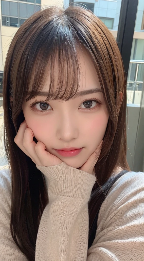 table top, highest quality, shape, Super detailed, finely, High resolution, 8K wallpaper, 完璧なダイナミックな構shape, beautiful and detailed eyes, winter dress,medium hair, small breasts, natural color lip, random sexy pose,smile,big city、40 year old girl、midnight、美しくdetailed face、perfect and beautiful face,Big eyes、Raw photo、spread your arms and legs wide、Express your best mood with your whole body、beautiful and detailed eyes、small face、beautiful duplex、slim face and style、 (get closer to the face, enlarge the face, face focus:1.0), break, (masterpiece, highest quality, Super detailed, detailed face, 8K)、real photos、perfect and beautiful face、blur the background、