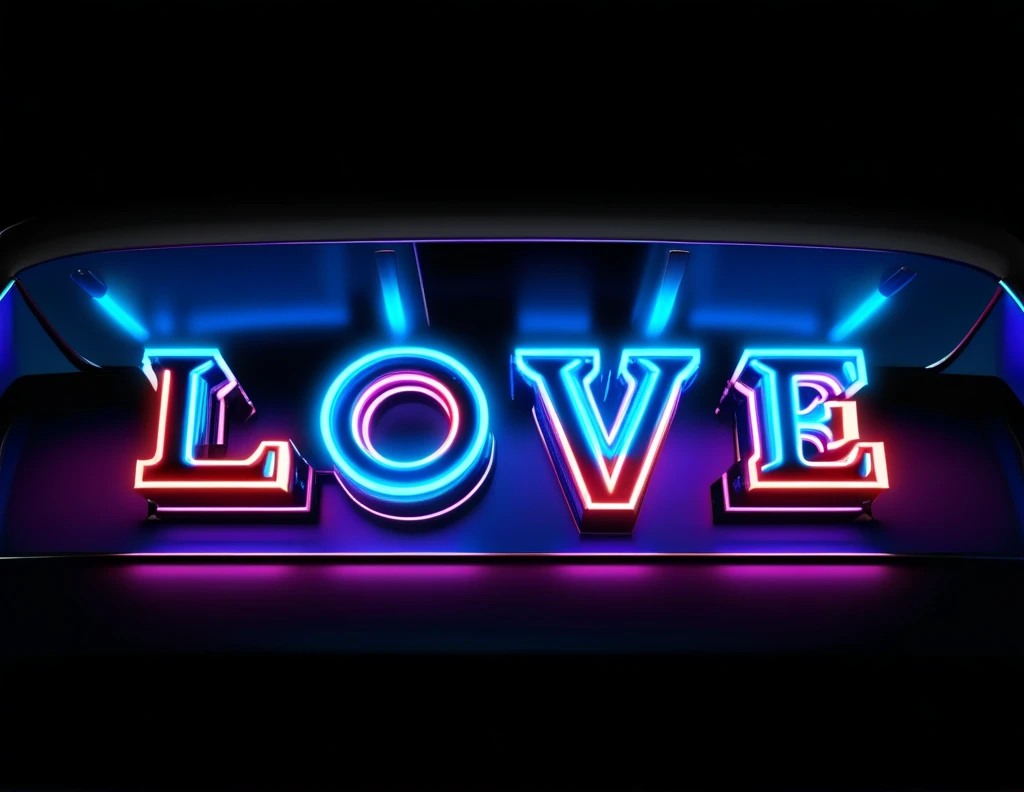 Neon sign "Love" (text "Love") instead of the registration number on the convertible, driving a gorgeous model in an off-the-shoulder dress and a hat, hyper detailed, , sharp focus, intricate details, highly detailed, close-up, neon ambiance, abstract black oil, gear mecha, detailed acrylic, grunge, intricate complexity, rendered in unreal engine, photorealistic, with the caliber of 8k artistic photography. High Resolution, High Quality, Masterpiece. 