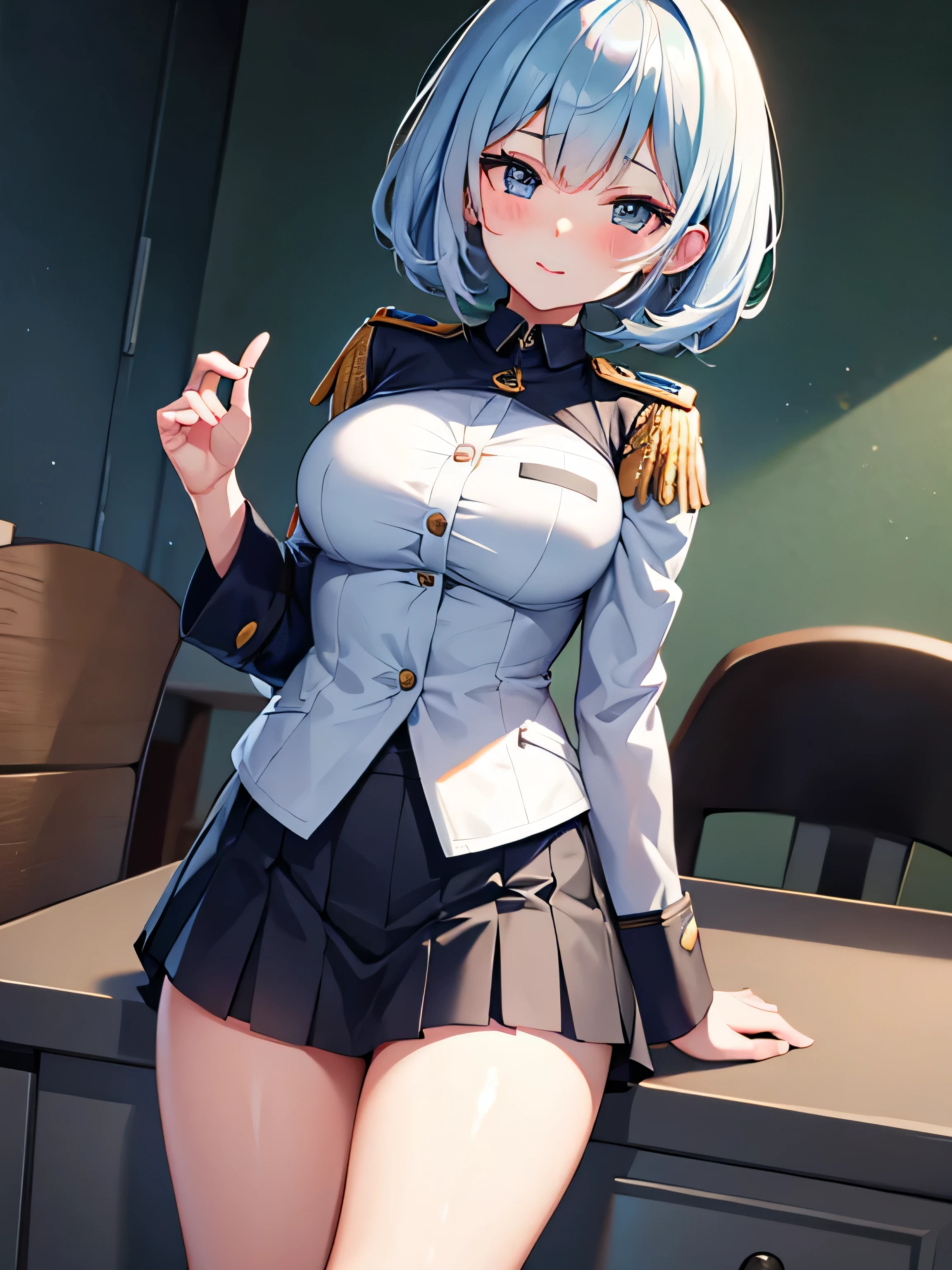 Rem from Re:Zero、light blue hair、short hair、table top、High resolution、many girls multiple girls、large crowd、lots of cute girls、big and full breasts、naughty body、See-through、throw、、whole body、Are standing、Look up at me、confused face、blush、black pantyhose、female shape'Private parts are clearly visible、I can see your nipples、white shirt、navy check skirt、micro mini skirt、very short skirt、Department store、shop、Many people々々々、in the crowd、bare chest、show your chest、from below、Low - Angle、while holding the tray、place the chest on the tray、Upper grade、A lot of milk comes out from the nipples、Breast milk gushes from the nipple、Cat ear、blazer jacket uniform、high 、white shirt、Blue Gingham Check Skirt、With cup 、Breast milk drips from the nipples、Breasts wet with breast milk、female shape'Private parts are clearly visible、view from a distance