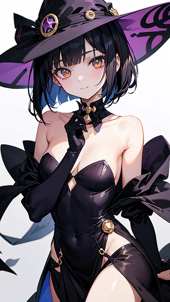 ((masterpiece, best quality)), (1girl), (solo), (female focus), (ahoge, black hair, short hair), Gargantua is a shadow being with a mesmerizingly beautiful face that she uses to lure her victims. Her hair is long and dark, blending seamlessly with the shadows that surround her. Her eyes are piercing and seem to glow in the dark, adding to her mysterious and alluring appearance. She has full, dark lips that curl into a wicked smile when she is about to strike. Her nose is sharp and elegant, adding to her overall air of sophistication. She is always dressed in dark, flowing garments that seem to shift and blend with the shadows, making her almost invisible in the darkness.