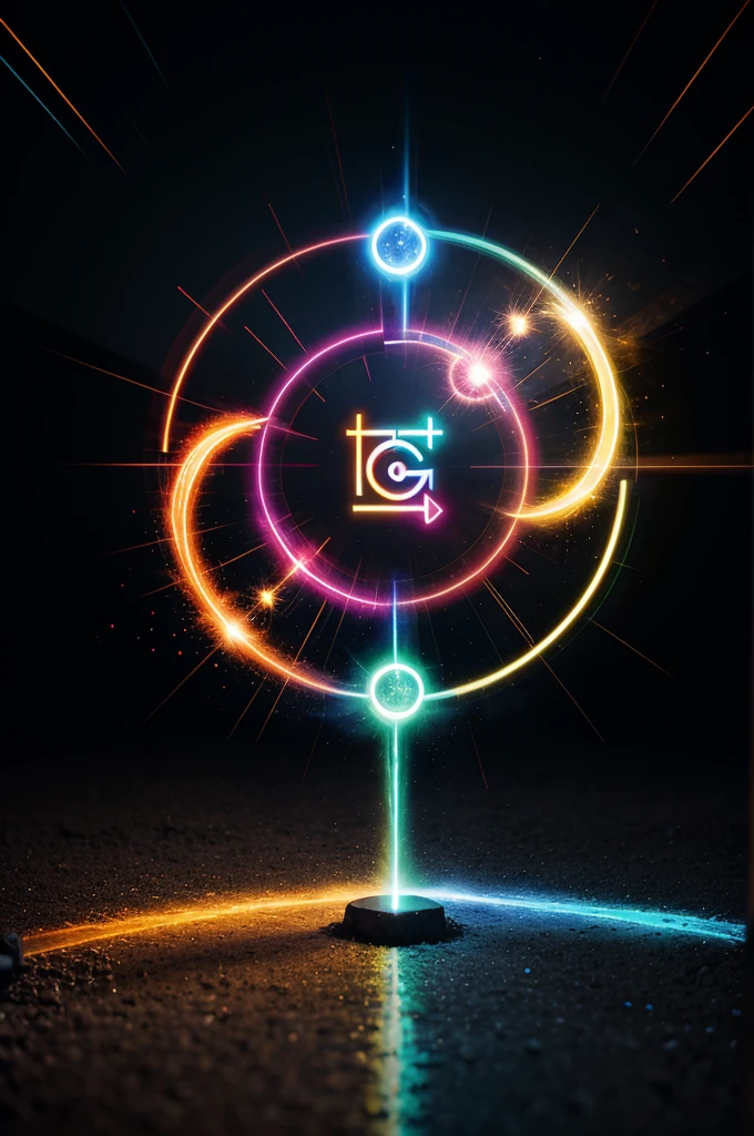 Create a logo with Gustk as the name with magical auras
