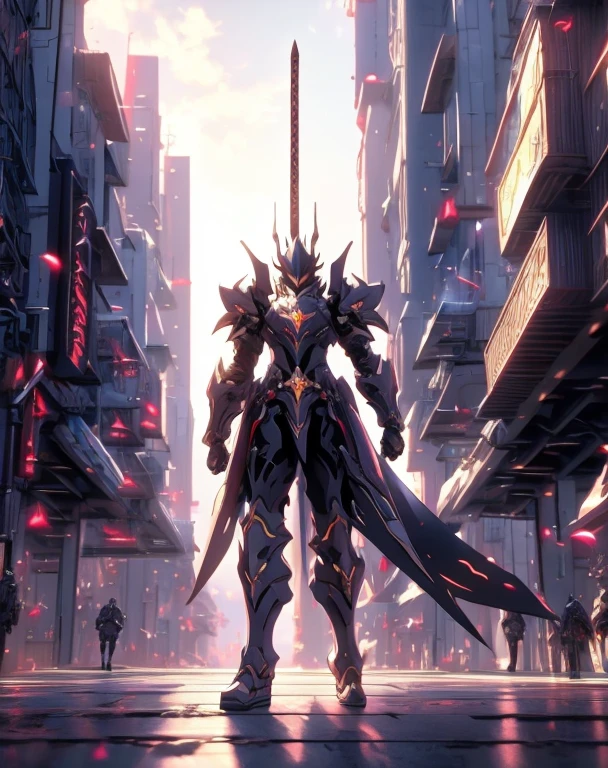 anime character with sword and armor in a futuristic city, 4k highly detailed digital art, best anime 4k konachan wallpaper, 4 k hd wallpaper very detailed, ultra detailed game art, 4k detailed digital art, ultra hd anime wallpaper, 4k anime wallpaper, badass anime 8 k, anime concept hdr anime macmanus, anime wallpaper 4k