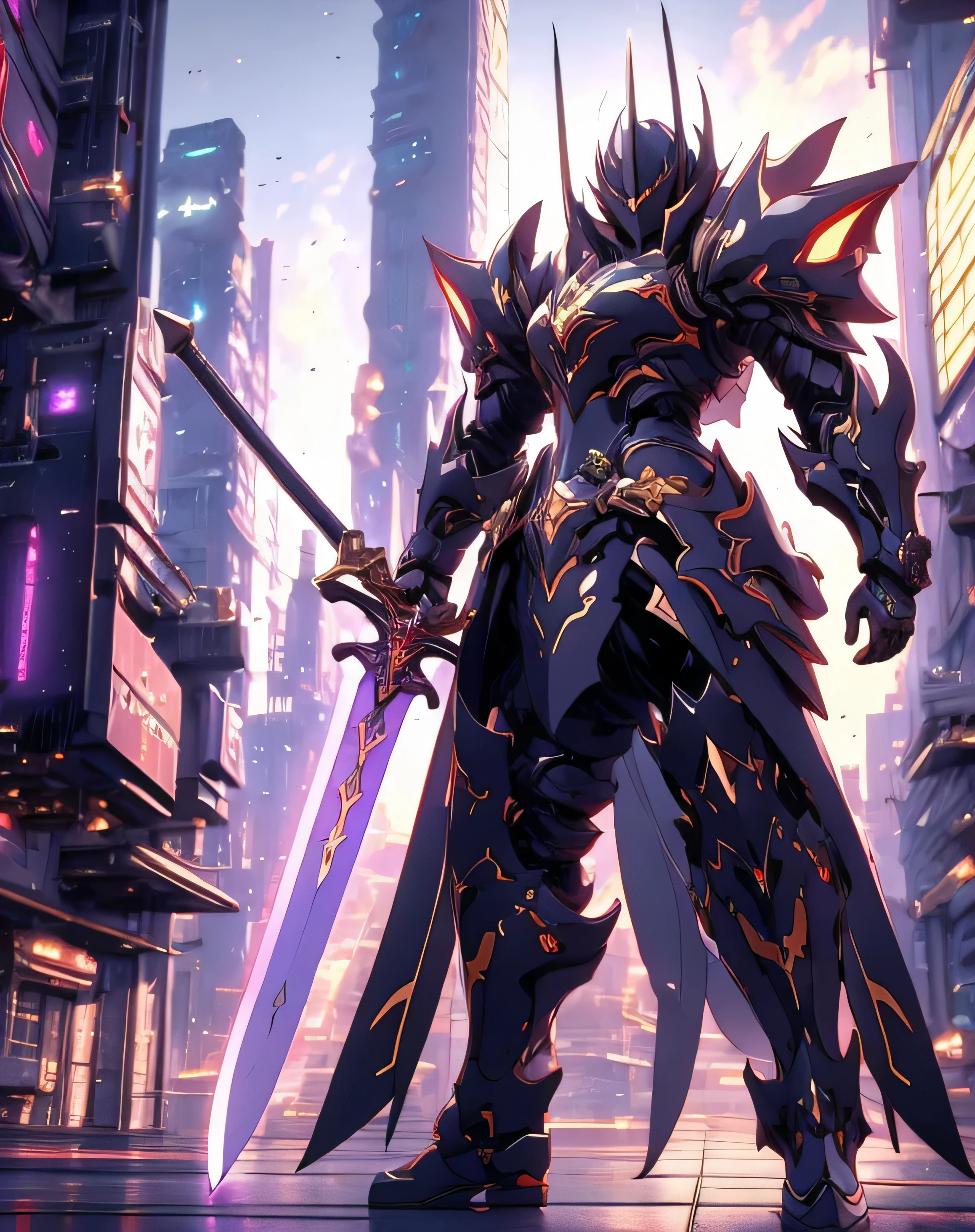 anime character with sword and armor in a futuristic city, 4k highly detailed digital art, best anime 4k konachan wallpaper, 4 k hd wallpaper very detailed, ultra detailed game art, 4k detailed digital art, ultra hd anime wallpaper, 4k anime wallpaper, badass anime 8 k, anime concept hdr anime macmanus, anime wallpaper 4k