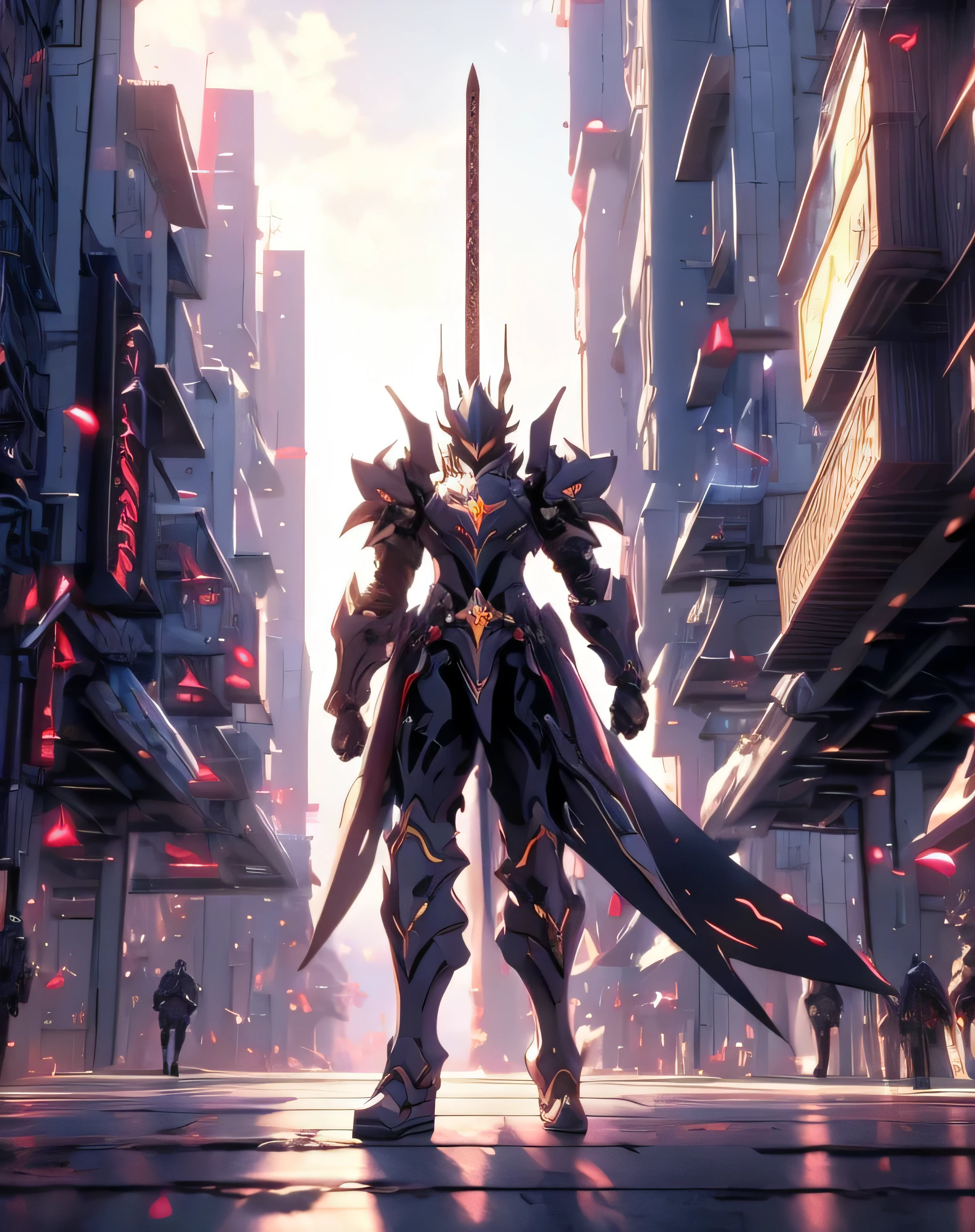 anime character with sword and armor in a futuristic city, 4k highly detailed digital art, best anime 4k konachan wallpaper, 4 k hd wallpaper very detailed, ultra detailed game art, 4k detailed digital art, ultra hd anime wallpaper, 4k anime wallpaper, badass anime 8 k, anime concept hdr anime macmanus, anime wallpaper 4k