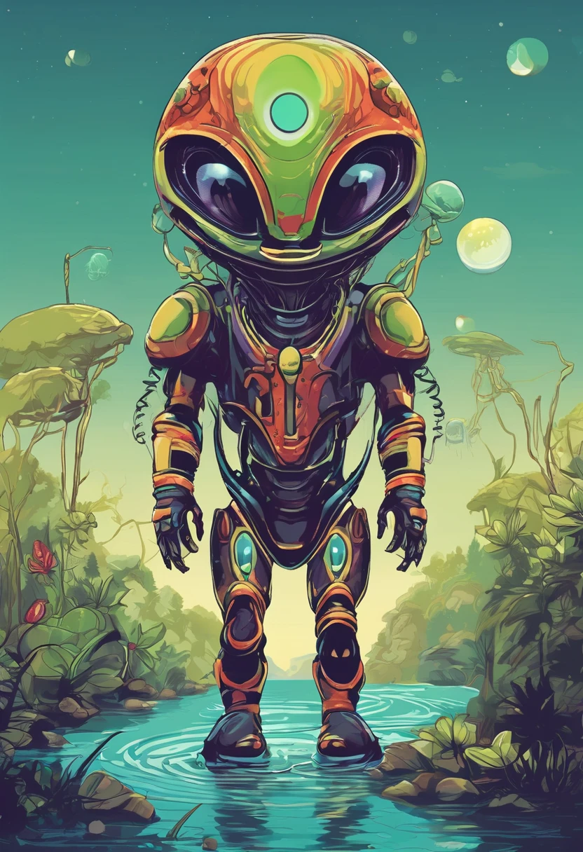 Vector Art:riverside의 alien,alien:riverside,cute,아주wonderful,Works created by professional designers,rich colors,wonderful,funny