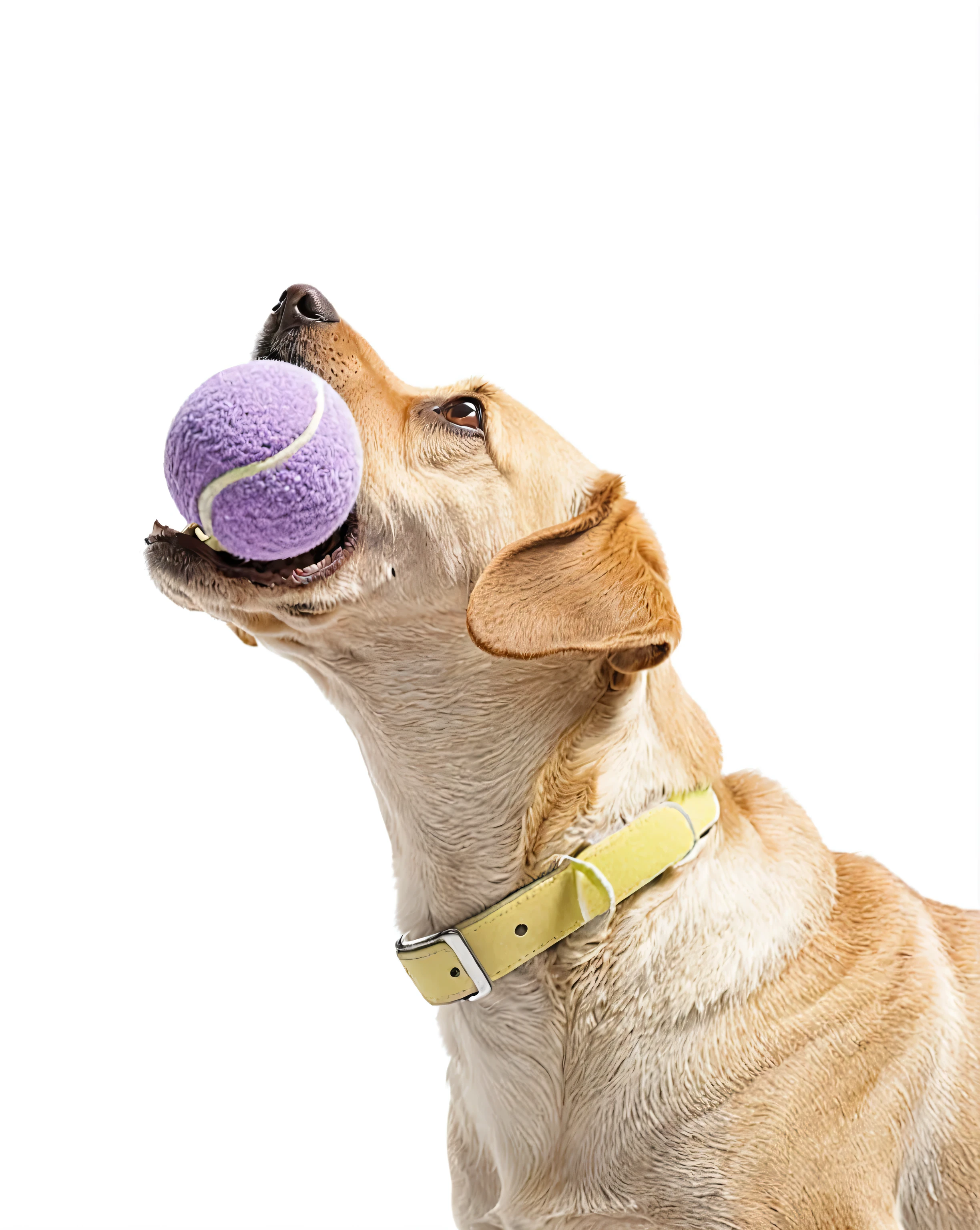 araffe dog with a Tennis ball in its mouth, Tennis ball, canines sports photo, holding the ball, slim shady Tennis ball monster, happy dachshund catches a ball, Easy to understand, on a black background, Ancient, How, Hyper detailed, pet photography award, snoop dogg Tennis ball head, paddle and ball, maximum detail, Looks smart