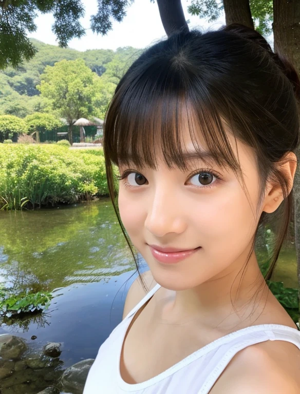 A refreshing and natural Japanese beauty。