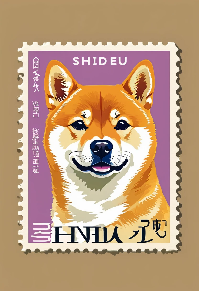 Vector Art:Shiba Inu,stamp design,cute,wonderful,funny,rich colors,Works created by professional designers