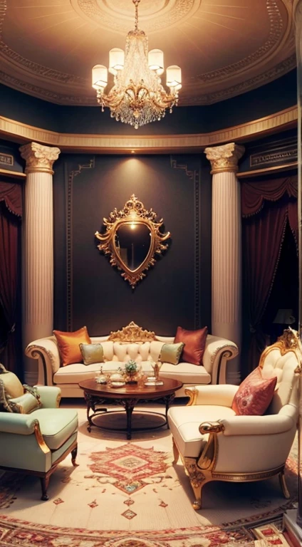 Inside a Luxury Villa, heavy jewelry, Expensive sculpture, Studded Gemstone, Sofa set, Sofa, Cute Carpet, caracole, to the top floor