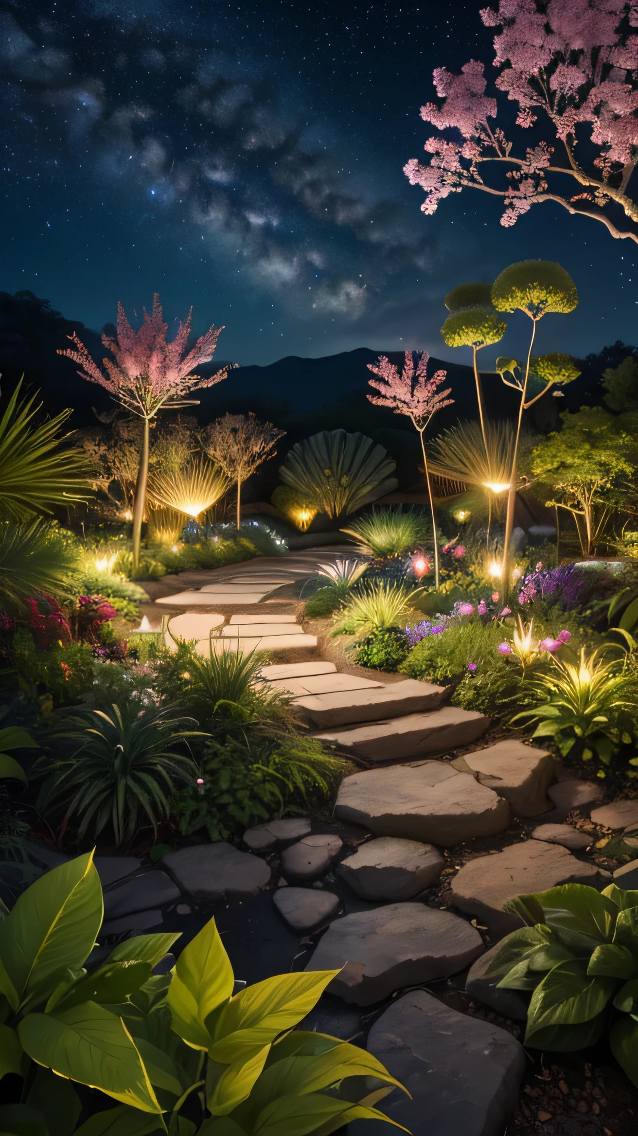 (best quality,4k,8k,highres,masterpiece:1.2),ultra-detailed,(realistic,photorealistic,photo-realistic:1.37),fantastic plants in cosmic landscape,charming flowers,ethereal glowing petals,lush leaves and intricate vines,vibrant colors and intricate patterns,whimsical and enchanting vegetation,alien and otherworldly flora,colorful and mesmerizing blooms,celestial plants in a dreamlike setting,luminous and shimmering foliage,stunning botanical wonders amongst the stars,a surrealist garden in the cosmos,extraterrestrial plants of breathtaking beauty,celestial harmony in a cosmic oasis,magical plants radiating cosmic energy,mythical and otherworldly blossoms,cosmic beings entwined with plant life,extravagant plants illuminating the universe.