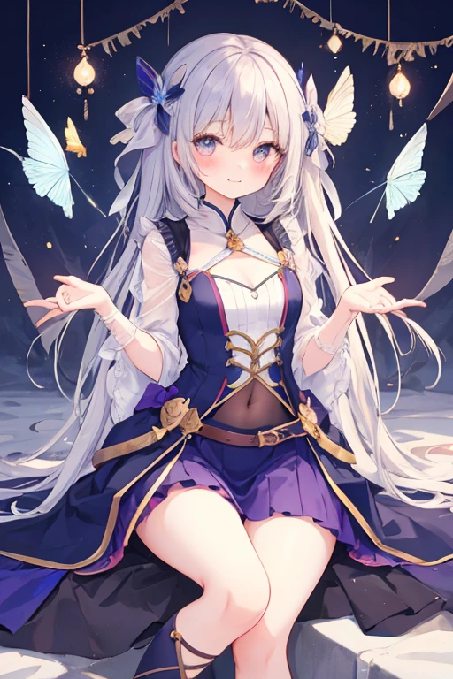 beautiful illustrations, highest quality, pretty girl,beautiful girl、clear face、 half girl、pastel colour 、blush、thighs、perfect hands、five fingers、fantasy、fantasy、lie down