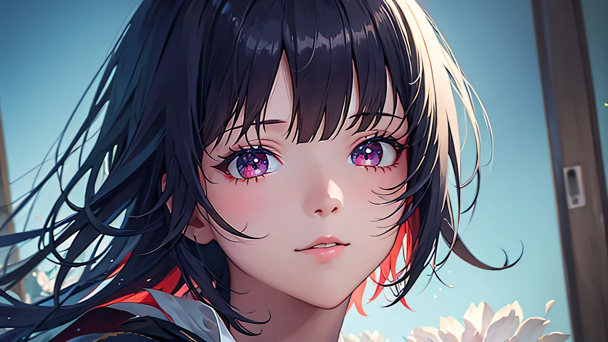 (insanely detaileda, full bloom:1.5), ((Solo)), (Highest Quality, (colourfull), (High Sharpness), ((Detailed pupils)), With gray eyes, ((Painting:1.1)), (Digital Painting:1.1), Detailed face and eyes,masutepiece, Best Quality, extremely detailed photo:1, 8K, tome...