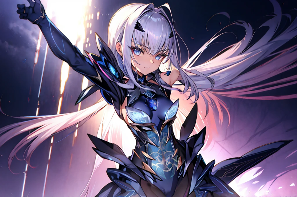 (full body),Explain the whole,NSFW,最high quality,High resolution, Super detailed,game CG,dutch angle,緻密でbeautiful eyes,beautiful girl,chest focus,(enchanting smile), (spread your legs), (raise your legs), leotard，armor, 装甲dress, Black dress, 黒いgloves, Blue Armor, Blue dress, breastplate, dress, drop down, gloves, mask, pauldron, 短いdress, shoulder armor,thigh high boots，((highly detailed background)), (((cowboy shot,dynamic angle)))，1 girl,,(shiny skin:1.3),(Beautiful and dense skin),(thin hair), masterpiece, high quality, High resolution, confused,(beautiful and aesthetic:1.2), beautiful hands, (4k), 8K, perfect balance,(Highly detailed CG Unity 8K wallpaper), perfect hands, embarrassing, blush, light_vestige,intricate details,Depth of written boundary, extremely delicate and 美しい,professional photography, Bokeh, High resolution, sharp details, 最high quality, thick thighs,beautiful eyes, beautiful background, outdoor，
