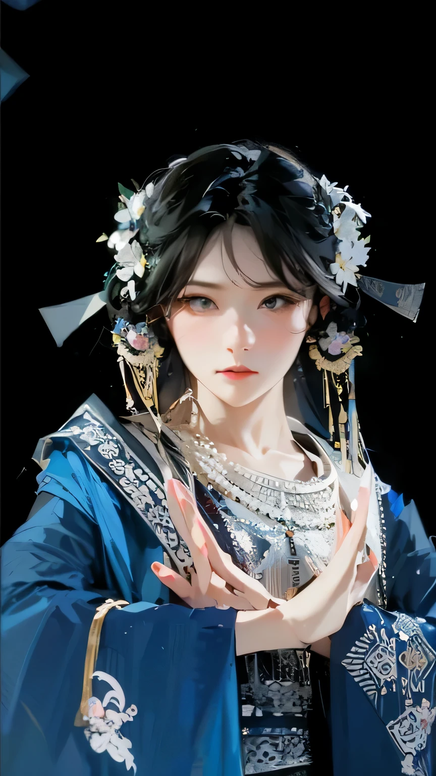 Miao Jiang，girl，Purple series，Lots of silver jewelry，bell，There is a white snake around，purple clothes