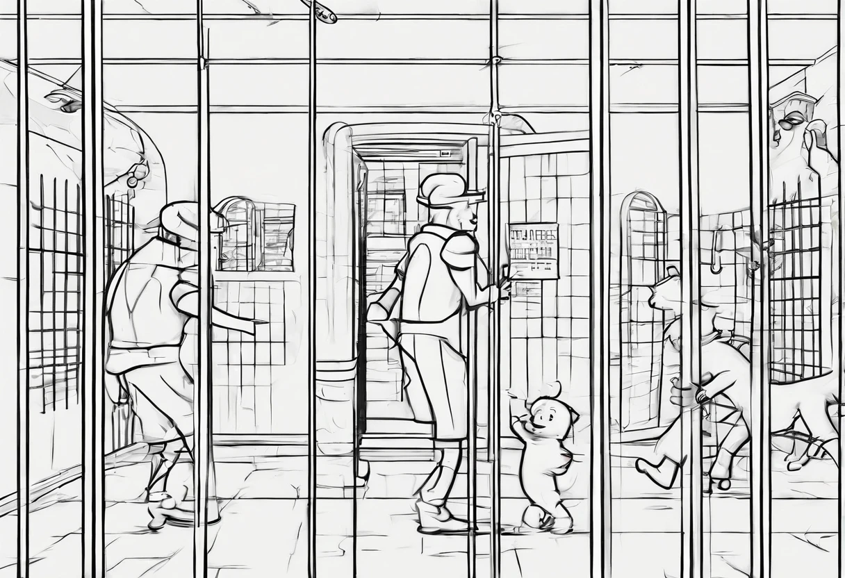 Butters Stotch going inside Jail at Jail, Art of Hellper