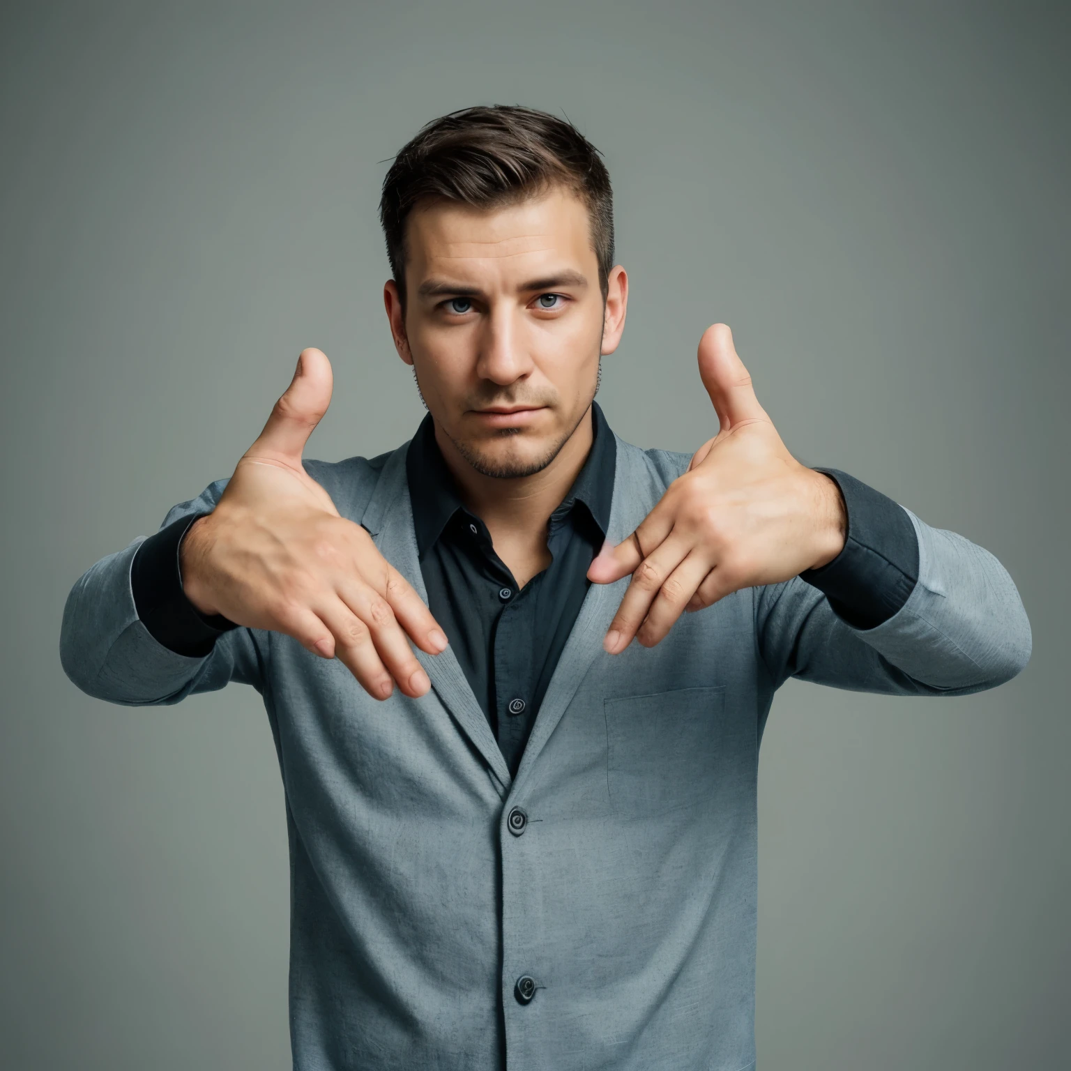 Man doing cool with his hands