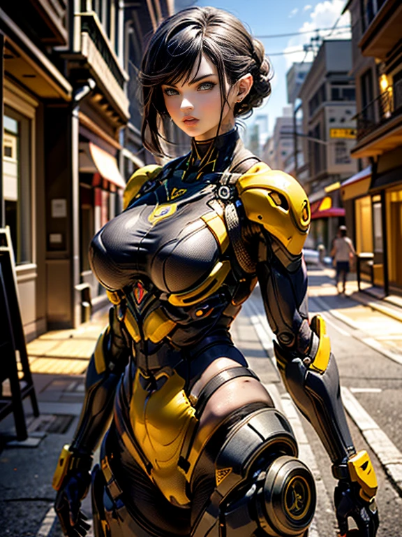 Cinematic, hyper-detailed, and insanely detailed, this artwork captures the essence of megan fox with breathtaking beauty. The color grading is beautifully done, enhancing the overall cinematic feel. Unreal Engine brings her anatomic cybernetic muscle suit to life, appearing even more mesmerizing. With the use of depth of field (DOF), every detail is focused and accentuated, drawing attention to her eyes and the intricate design of the anatomic cybernetic muscle suit . The image resolution is at its peak, utilizing super-resolution technology to ensure every pixel is perfect. Cinematic lighting enhances her aura, while anti-aliasing techniques like FXAA and TXAA keep the edges smooth and clean. Adding realism to the anatomic cybernetic muscle suit, RTX technology enables ray tracing. Additionally, SSAO (Screen Space Ambient Occlusion) gives depth and realism to the scene, the girl's anatomic cybernetic muscle suit become even more convincing. In the post-processing and post-production stages, tone mapping enhances the colors, creating a captivating visual experience. The integration of CGI (Computer-Generated Imagery) and VFX (Visual Effect brings out the anatomic cybernetic muscle suit's intricate features in a seamless manner. SFX (Sound Effects) complement the visual artistry, immersing the viewer further into this fantastic world. The level of detail is awe-inspiring, with intricate elements meticulously crafted, the artwork hyper maximalist and hyper-realistic. Volumetric effects add depth and dimension, and the photorealism is unparalleled. The image is rendered in 8K resolution, ensuring super-detailed visuals. The volumetric lightning adds a touch of magic, highlighting her beauty and the aura of her anatomic cybernetic muscle suit in an otherworldly way. High Dynamic Range (HDR) technology makes the colors pop, adding richness to the overall composition. Ultimately, this artwork presents an unreal portrayal of a super muscled cybernetic female android