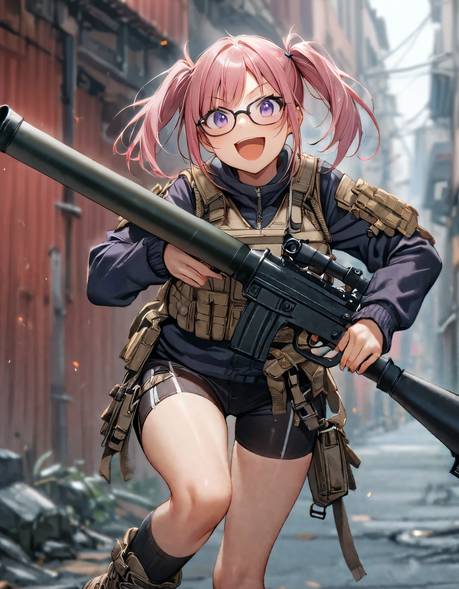 create,Two dimensions,grenade,battlefield,war,JK female,gun,Standing picture,Many people々々large crowd,gun撃つマン汁透明,Ahegao,pink hair,short twin tails,Squirting,Completely naked,pussy,